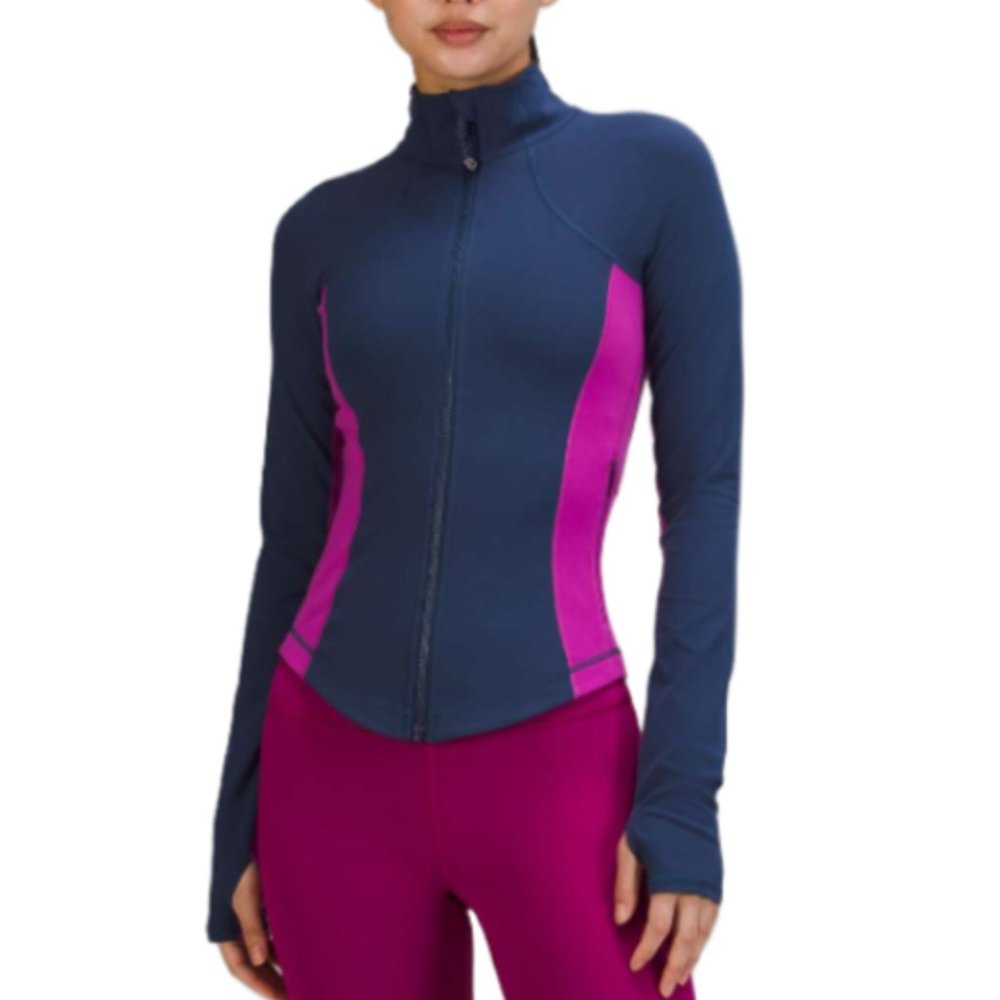 Lululemon Throwback Shape Jacket Mineral Blue/Vivid Plum